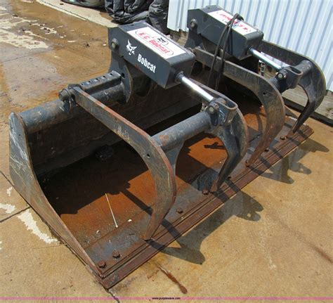 grab bucket for skid steer|bobcat skid steer grapple attachment.